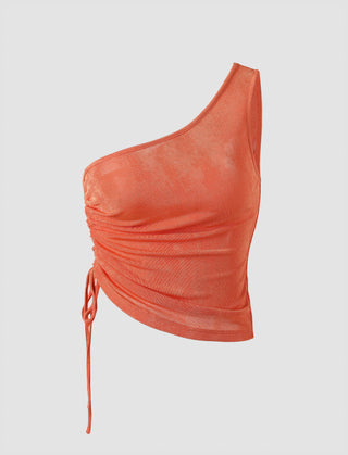 One-Shoulder Ruched Top
