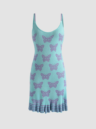 Knit Butterfly Mini Dress