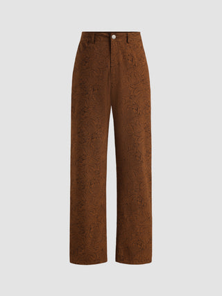 Paisley Straight Leg Trousers