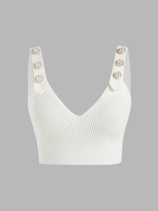 Pearl Detail Crop Tank