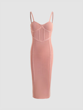 Pink Bodycon Corset Dress