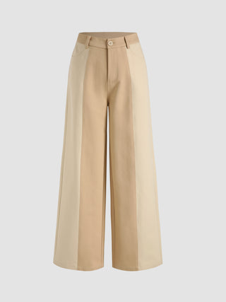 Patchwork Wide Leg Trousers