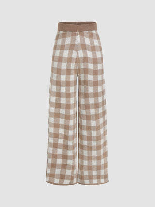 Knit Check Pants