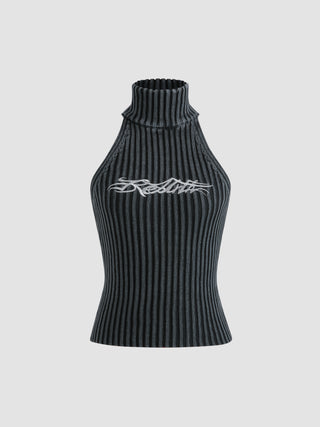 Rebirth Knitted Halter Tank Top