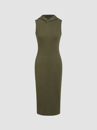 Hooded Sleeveless Maxi Dress