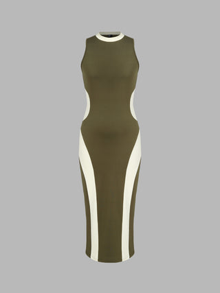 Jersey Patchy Midi Dress