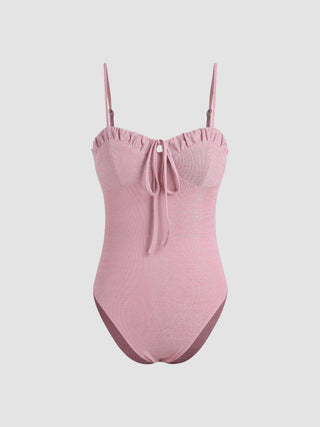Jersey Solid Sweetheart Knotted Bodysuit