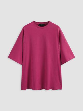 Round Neckline Short Sleeve Oversized Tee