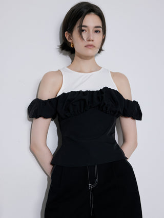 Patchwork Cut Out Crop Top