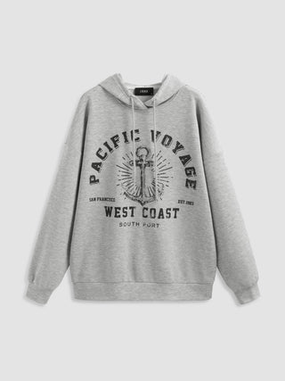 Pacific Voyage Jersey Hooded Graphic Hoodie