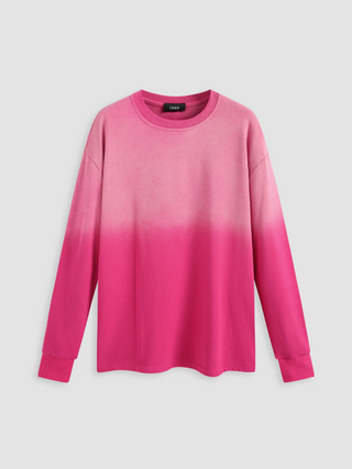 Round Neckline Gradient Sweatshirt