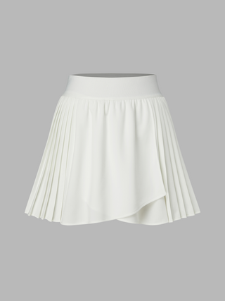 Mid Rise Pleated Mini Skort