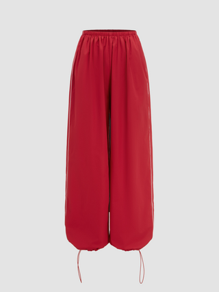 Mid Rise Parachute Jogger Trousers