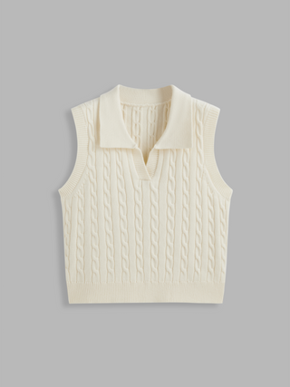 Polo Texture Knitted Vest
