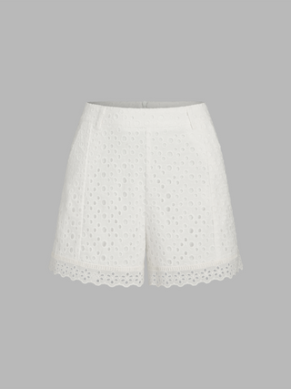 Mid Rise Hollow Out Pocket Shorts