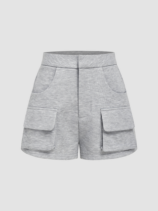 Mid Rise Zipper Pocket Micro Shorts