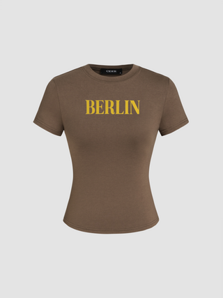 Paris Round Neckline Short Sleeve Top