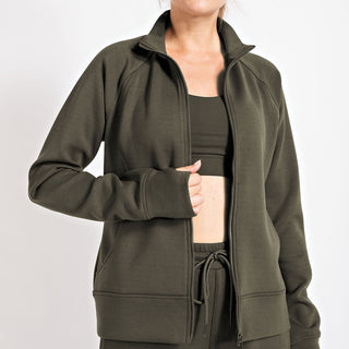 Plus Size Ponti Jacket With Pocket