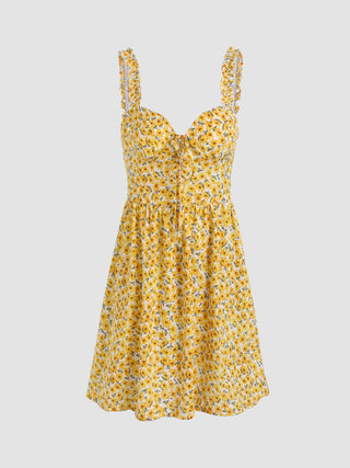 Pink Carnation Floral Mini Dress