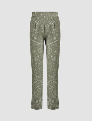 Polka Dot Straight Leg Trousers
