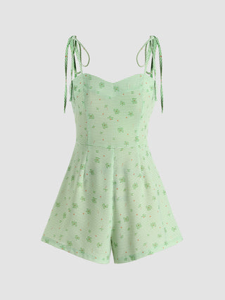Grass Is Always Greener Floral Romper