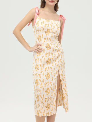 Hopelessly Devoted Floral Midi Dress