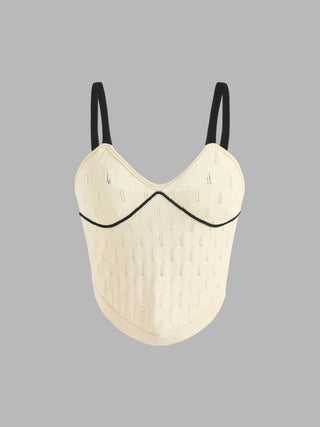 Patchy Hollow Out Tank Top