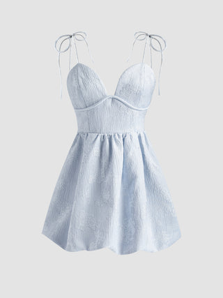 Floral Embroidered Corset Mini Dress