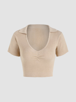 Rib Knit Baby Tee Top