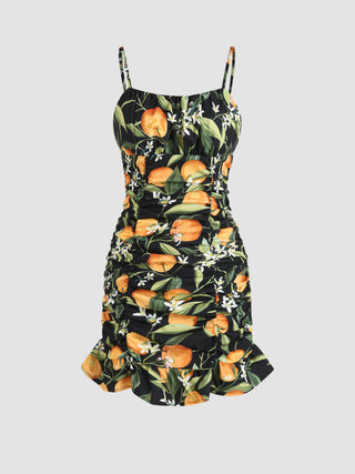 Harvest Fruits Corset Cami Dress