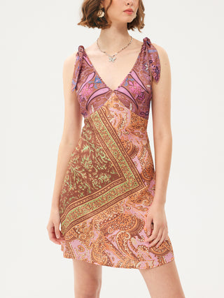Paisley Print Mini Dress