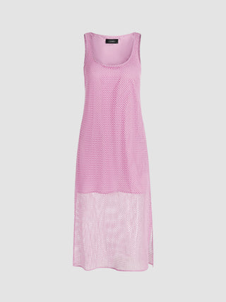 Hollow Crochet Midi Dress