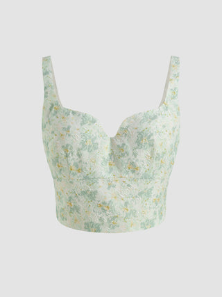 Floral Texture Tank Top