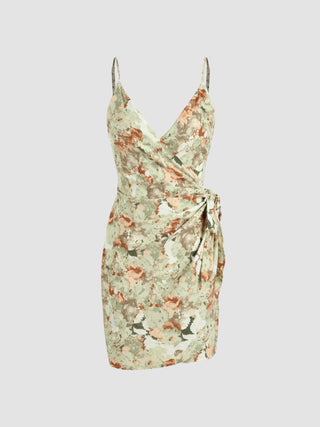 Floral Tie Side Mini Dress