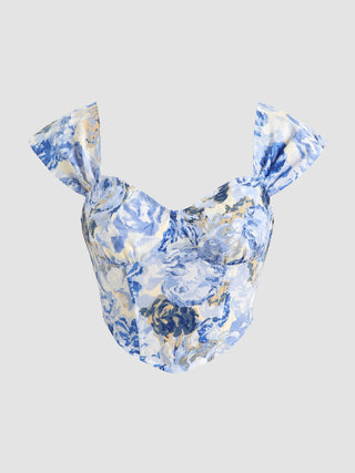 Oil Painting Corset Top