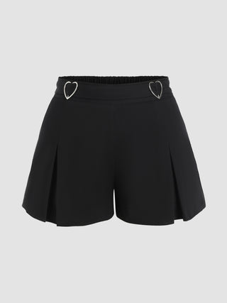 Heart Decor Shorts Curve & Plus