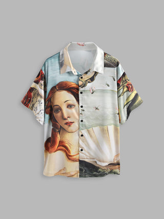 Figure Painting Oversized Blouse
