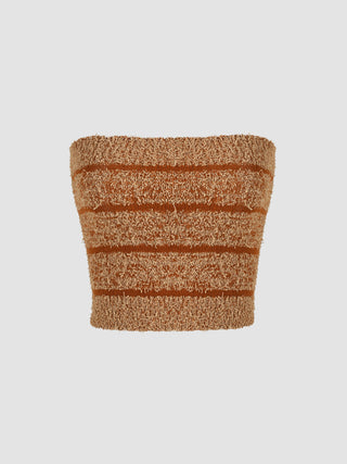 Rib Knit Texture Tube Top