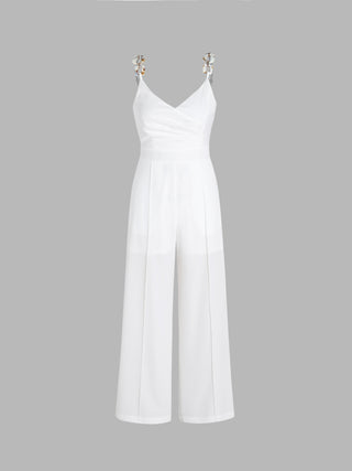 Resin Chain Solid Jumpsuit