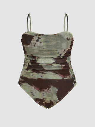 Earthly Elements Ruched Bodysuit Curve & Plus
