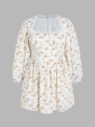 Floral Lace Mini Dress Curve & Plus