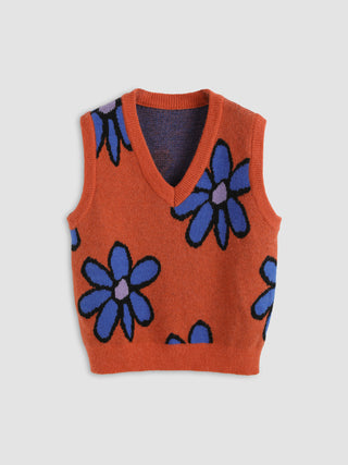 Floral Knitted Vest