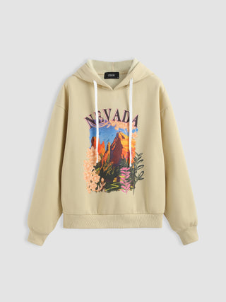 Graphic Drawstring Hoodie