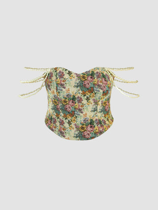 Floral Jacquard Pearl Tank Top Curve & Plus