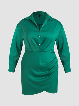 Satin Mini Dress Curve & Plus