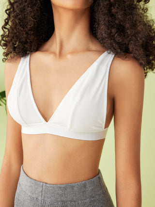 Rib Solid Plunge Bralette