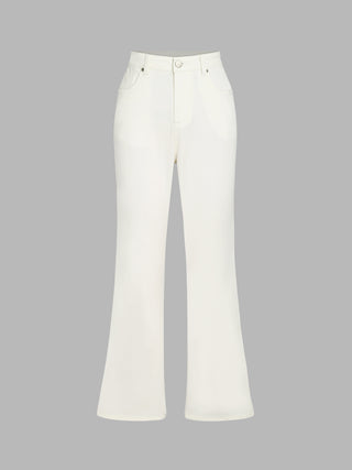 Mid Waist Flared Jeans
