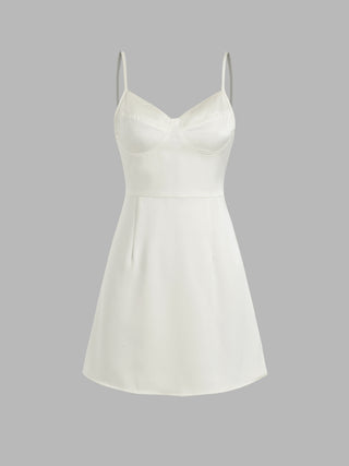 Satin Sweetheart Cami Short Dress