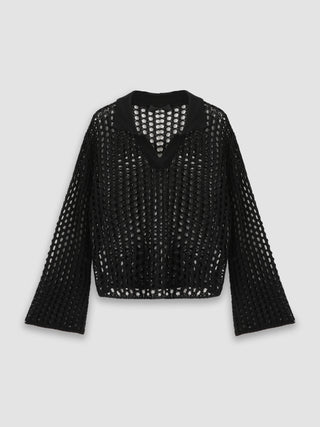 Hollow Out Collar Oversized Sweater