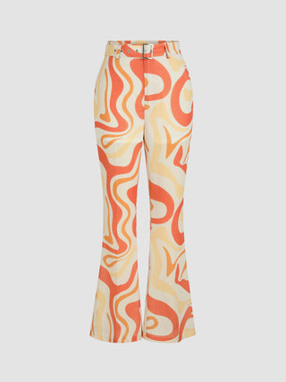 Psychedelic Ripples Flared Trousers